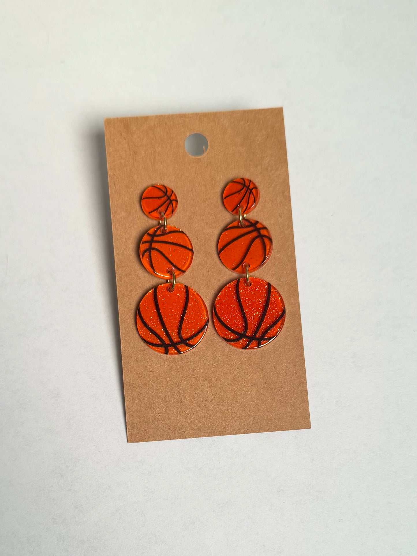 3 Tier Basketball Earrings