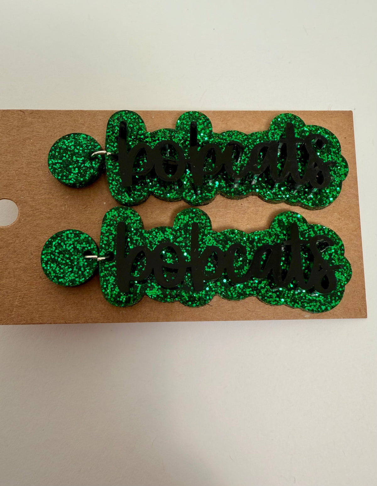 Bobcats Stack Acrylic Glitter Earrings