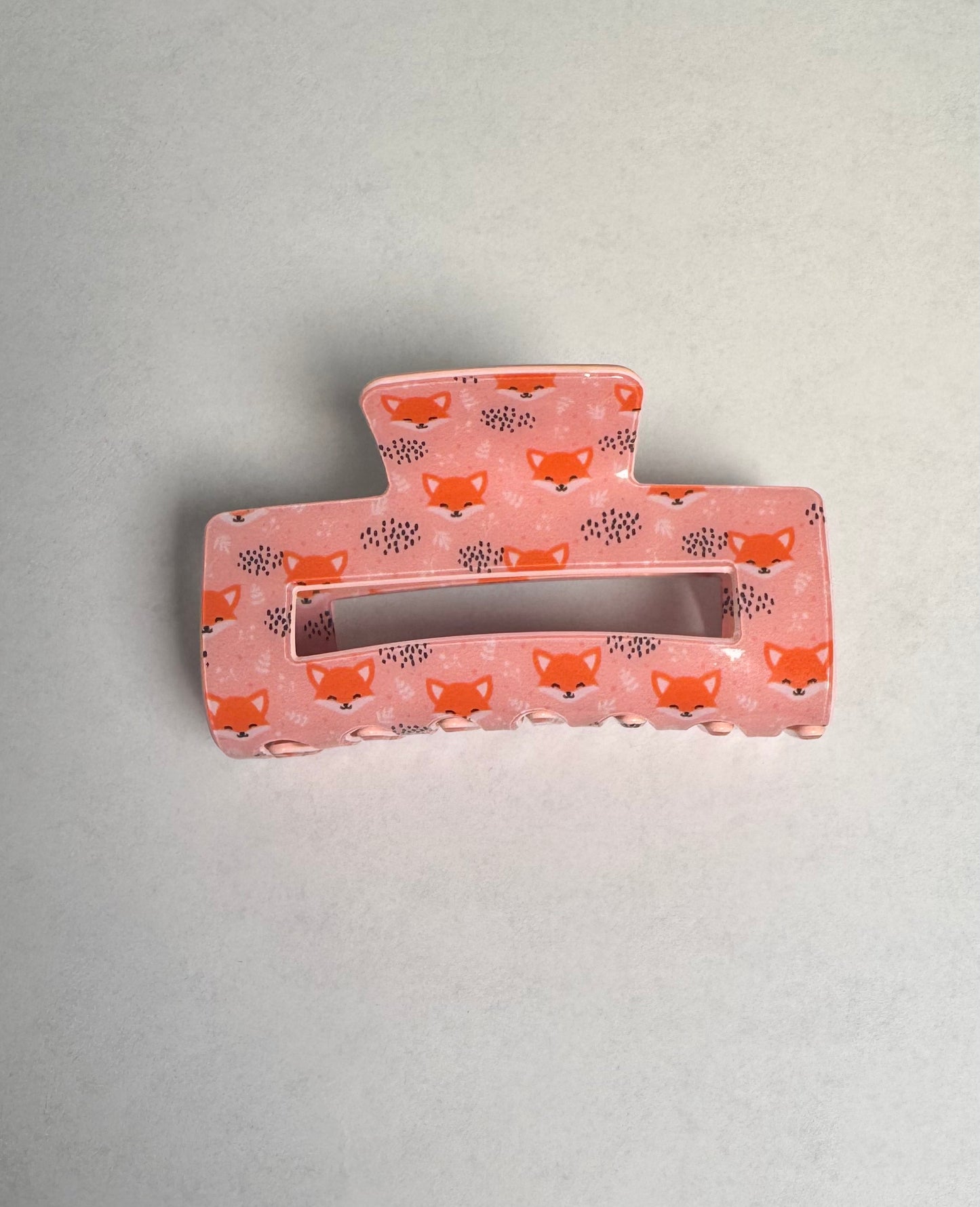 Pink Fox Hair Clip