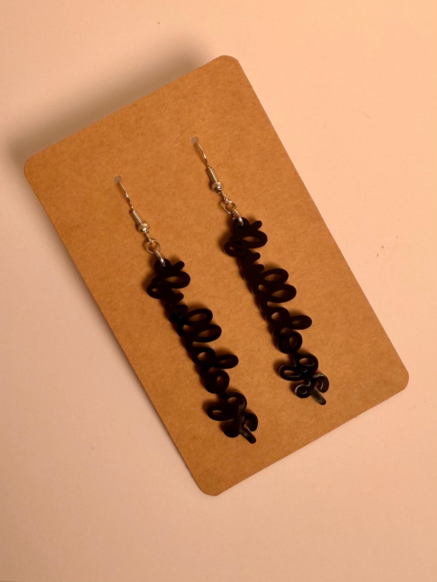 Bulldogs Cursive Acrylic Earrings
