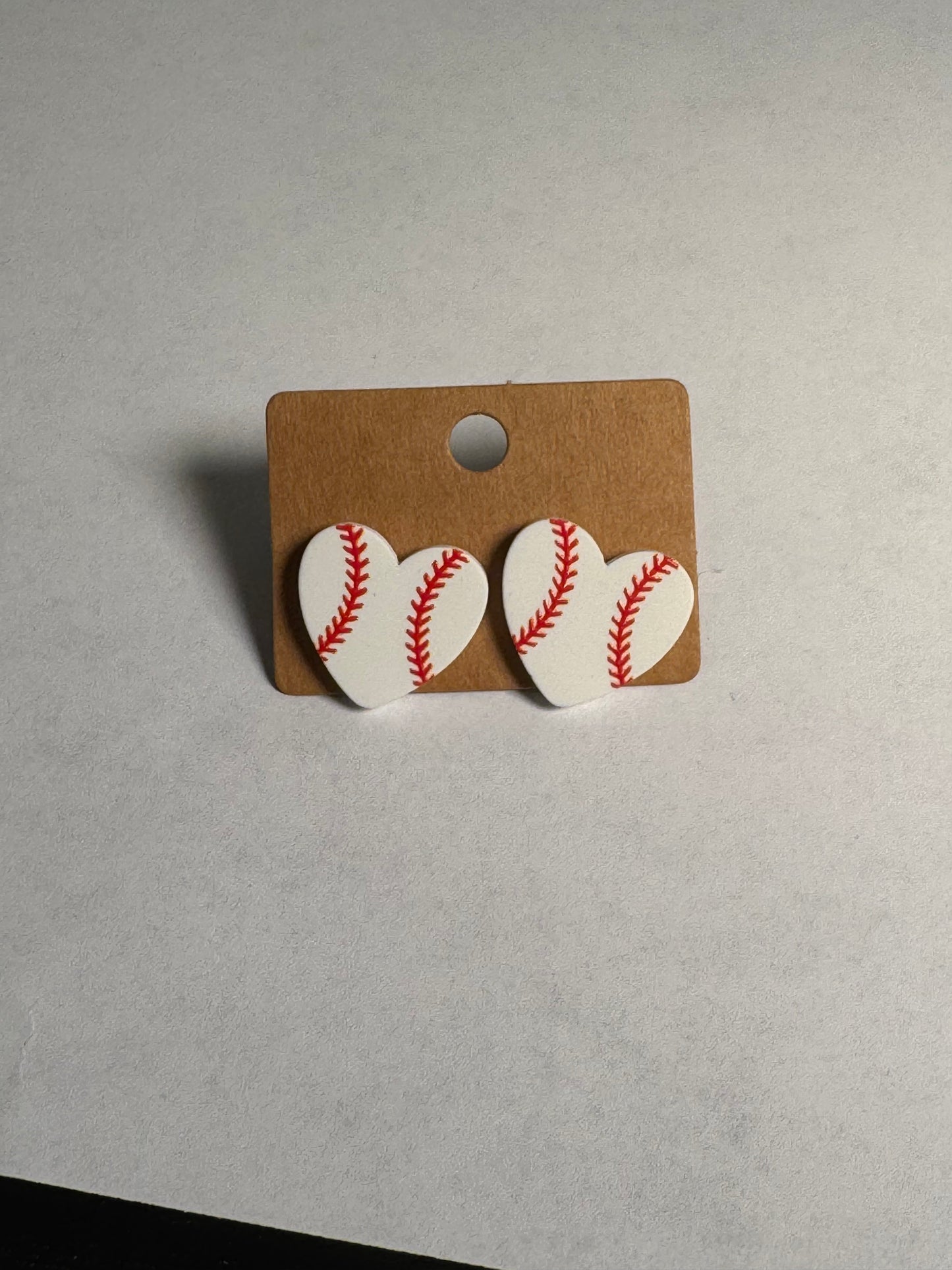 Heart Baseball Studs