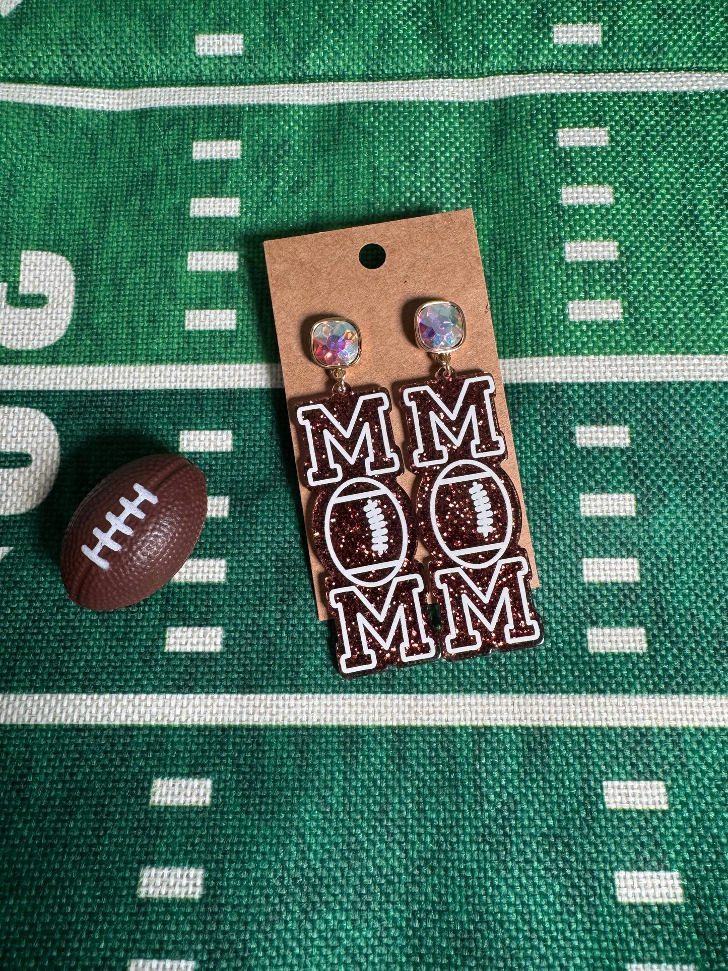 Football Mom Acrylic Earrings