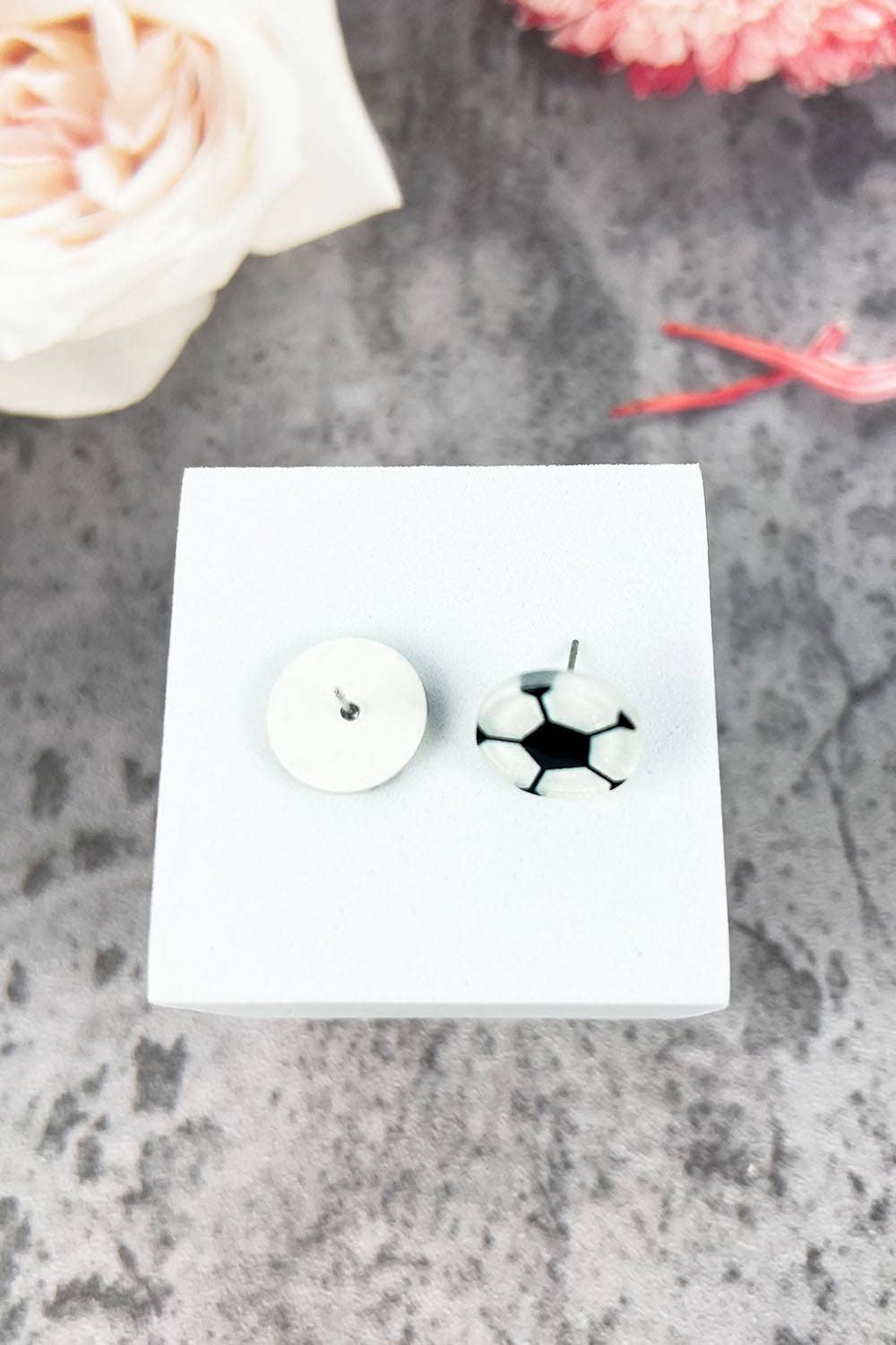Basketball Acrylic Stud Earrings