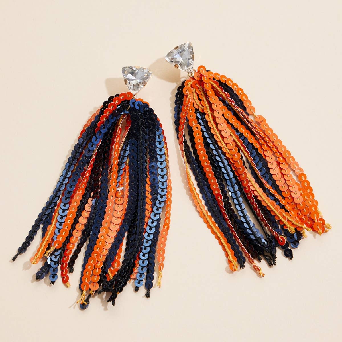 Sequin Charm Dangle Earrings