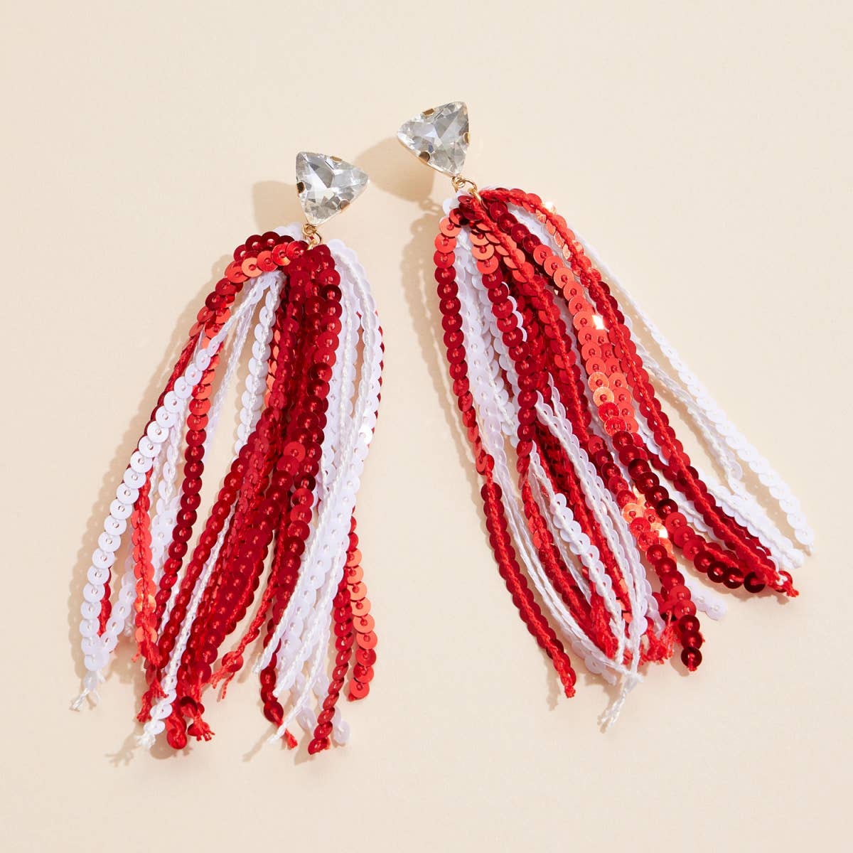 Sequin Charm Dangle Earrings