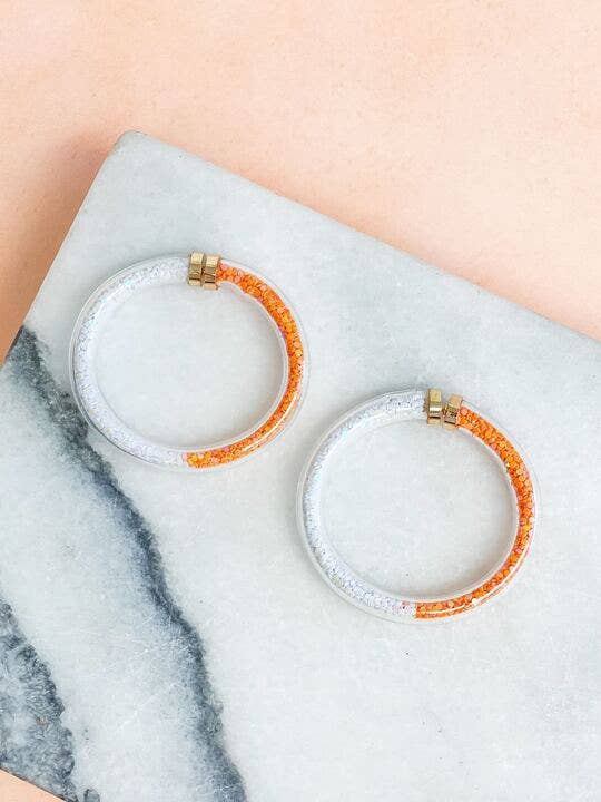 Jelly Tube Hoop Earrings