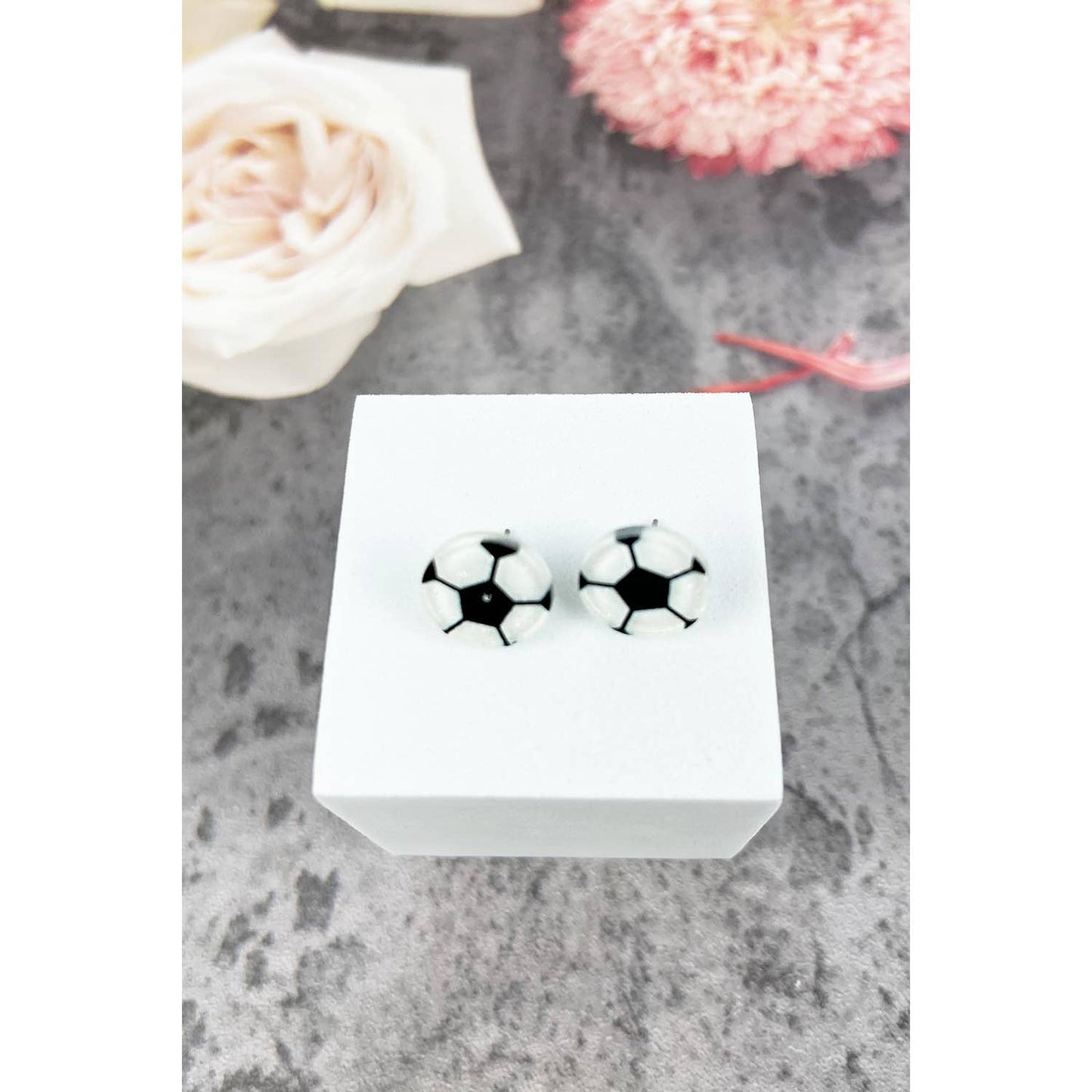 Basketball Acrylic Stud Earrings