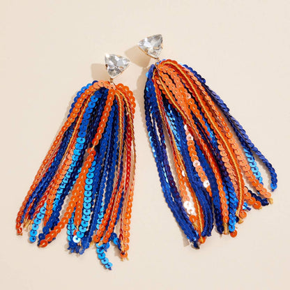 Sequin Charm Dangle Earrings