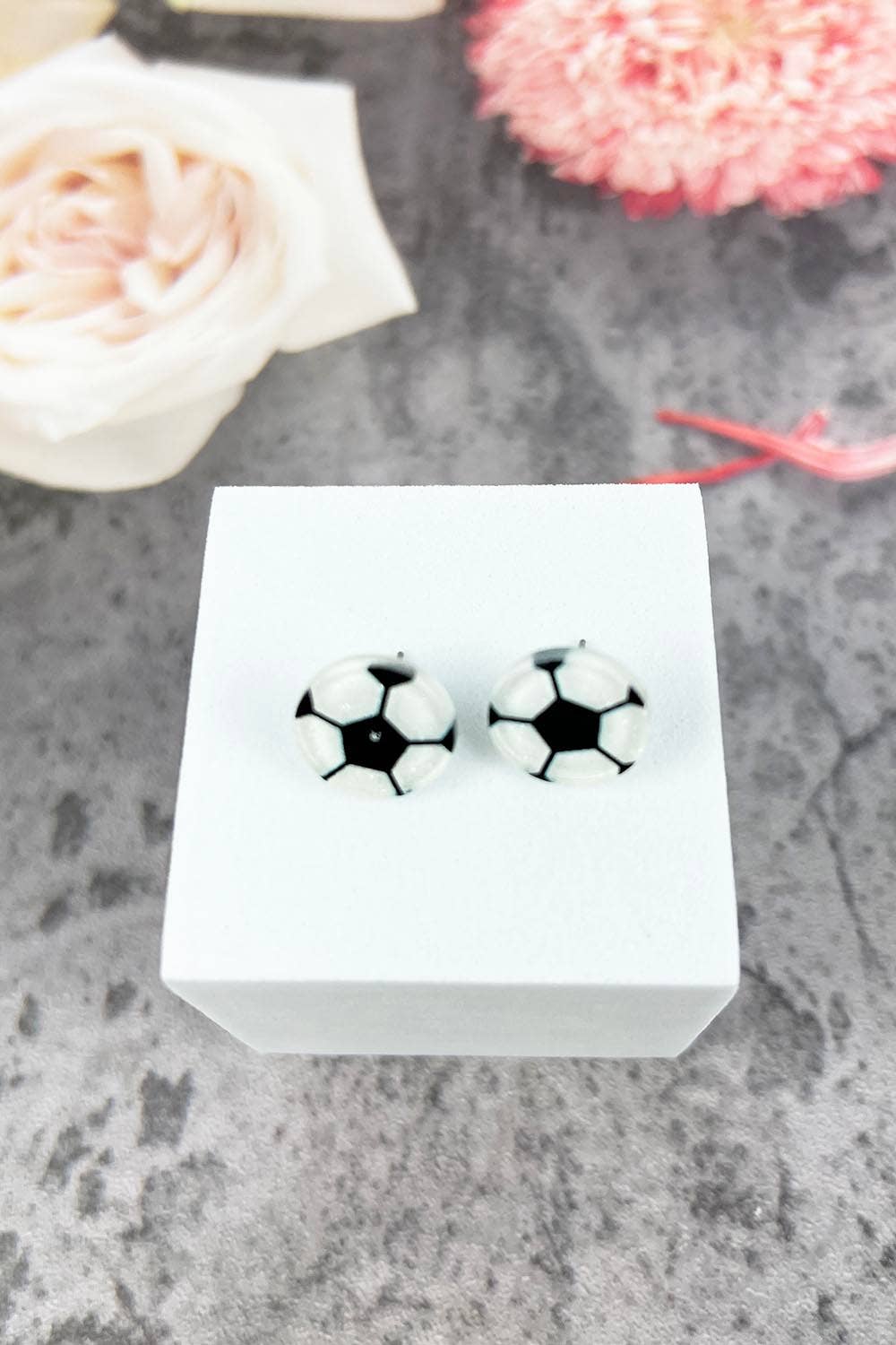 Basketball Acrylic Stud Earrings