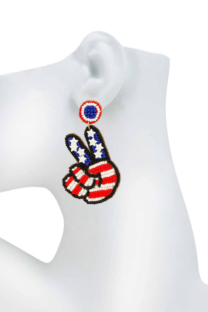 Patriotic Peace Earrings