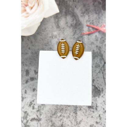 Football Acrylic Stud Earrings