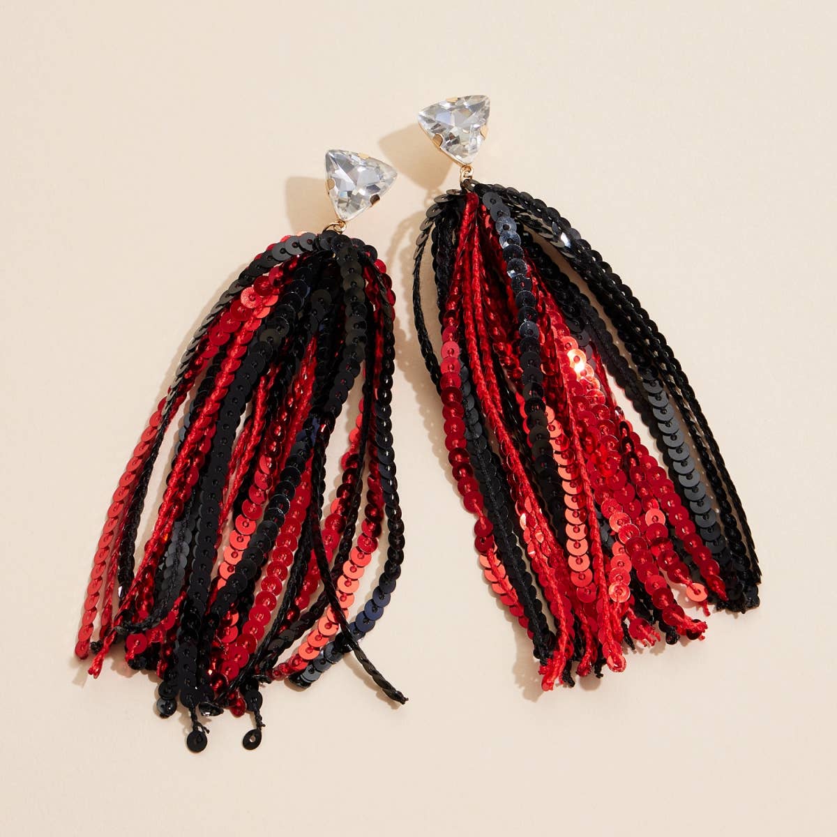 Sequin Charm Dangle Earrings