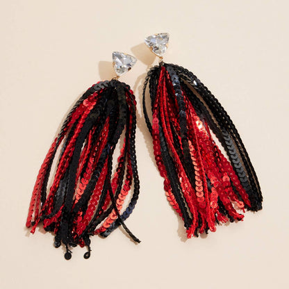 Sequin Charm Dangle Earrings