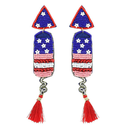 Patriotic Fireworks Earrings
