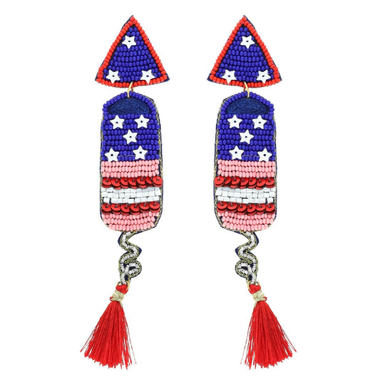 Patriotic Fireworks Earrings