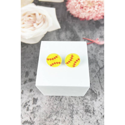 Basketball Acrylic Stud Earrings