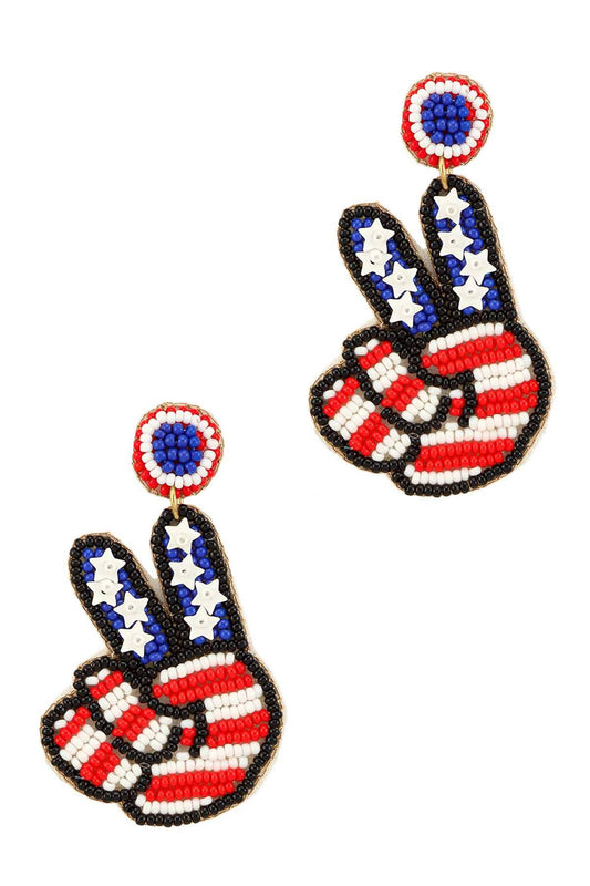 Patriotic Peace Earrings