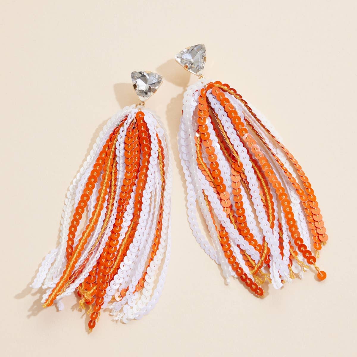 Sequin Charm Dangle Earrings