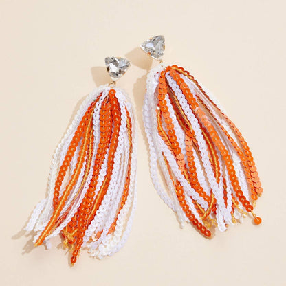 Sequin Charm Dangle Earrings