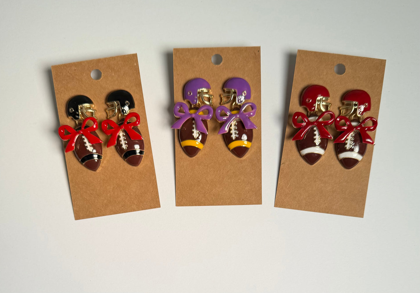Football & Helmet Enamel Earrings