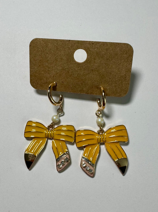 Pencil Bow Earrings