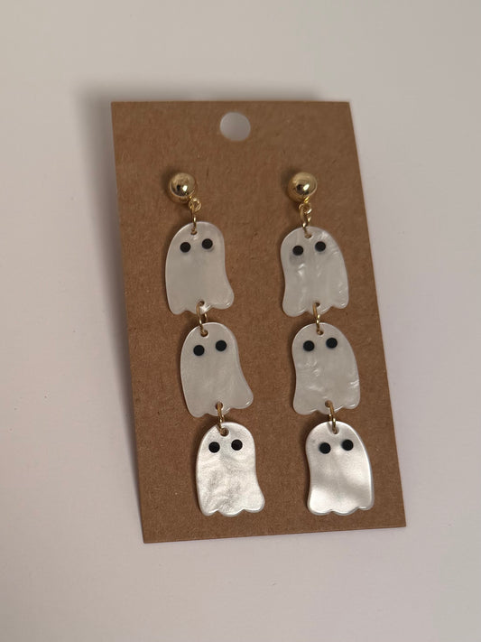 3 Ghost Dangle Earrings
