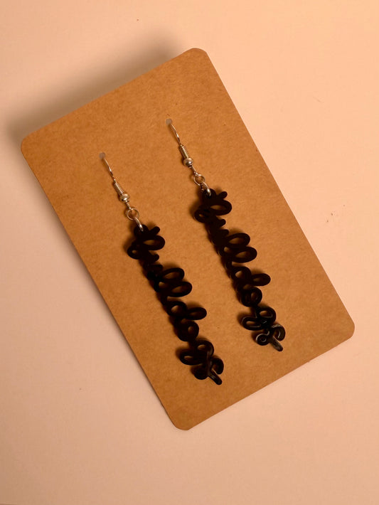 Bulldogs Cursive Acrylic Earrings
