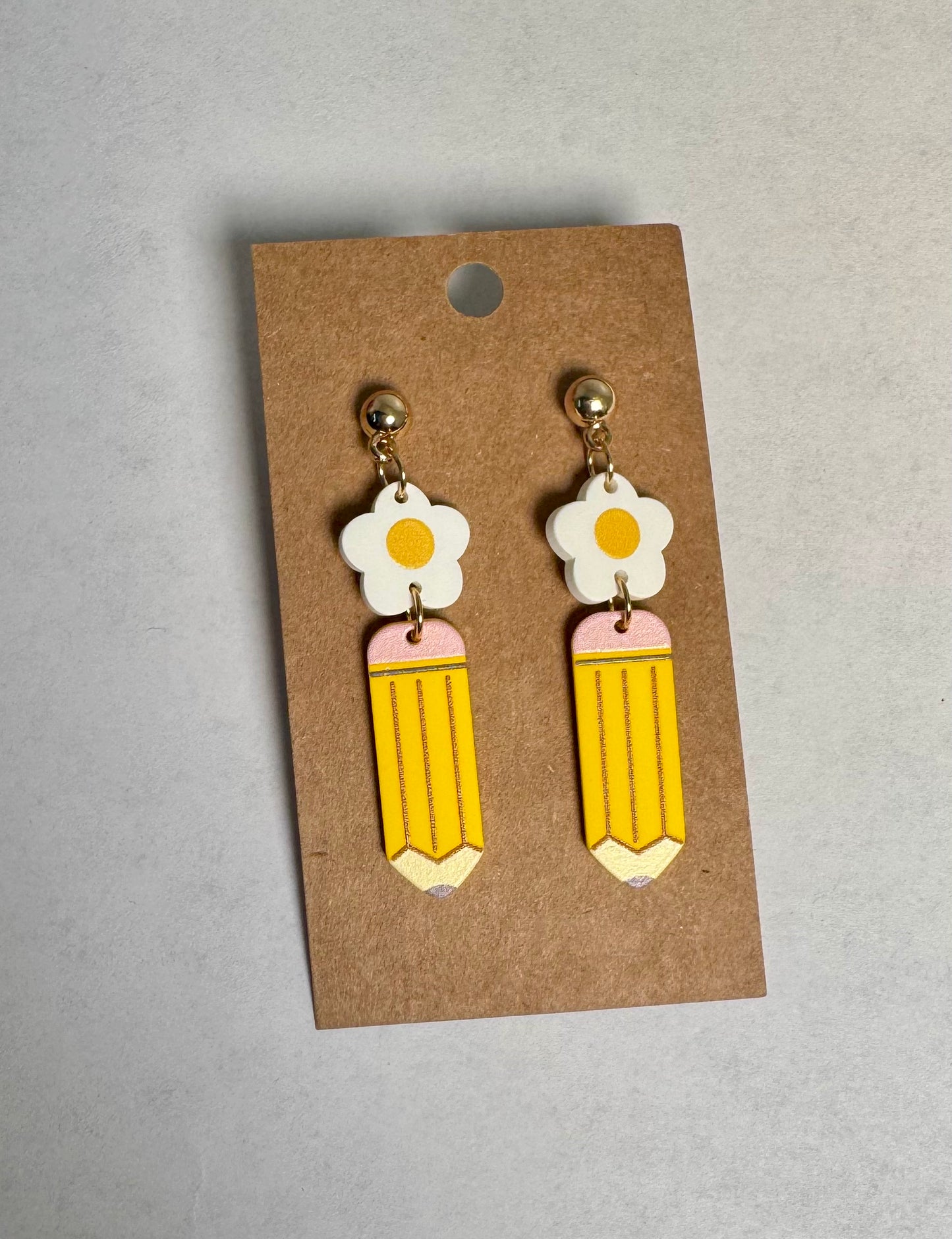 Flower pencil Earrings