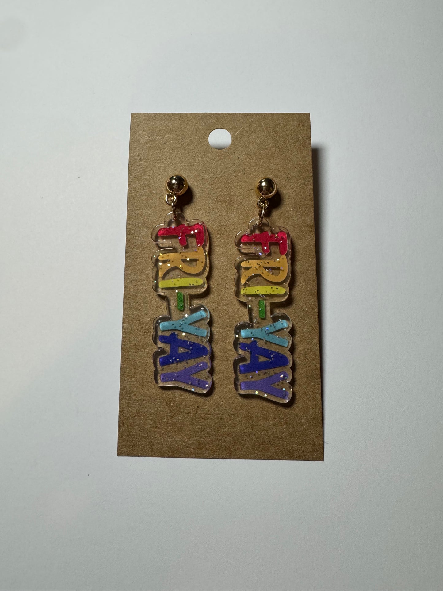 Glitter Fri-Yay Earrings
