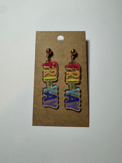 Glitter Fri-Yay Earrings