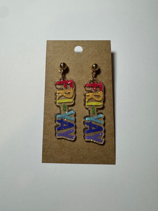 Glitter Fri-Yay Earrings