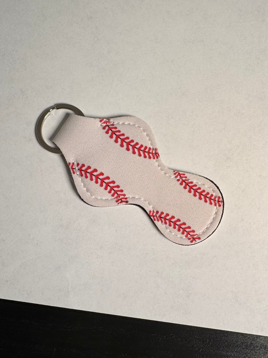 Baseball Keychain Chapstick Holder