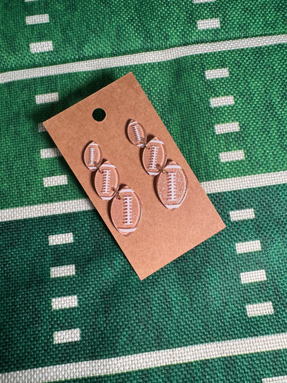 3 Tier Football Earrings