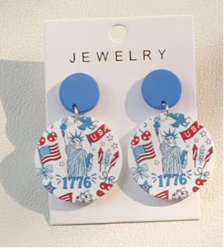 1776 Round Earrings