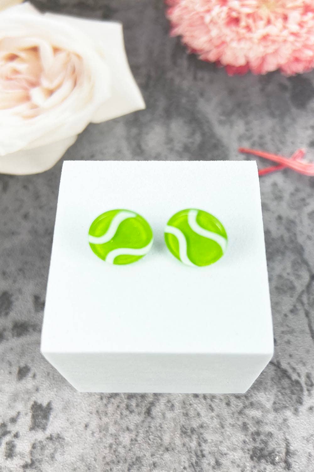 Basketball Acrylic Stud Earrings
