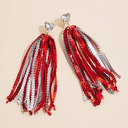 Sequin Charm Dangle Earrings