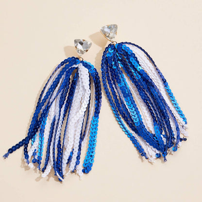 Sequin Charm Dangle Earrings