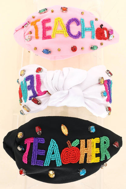 Teacher Beaded Headband