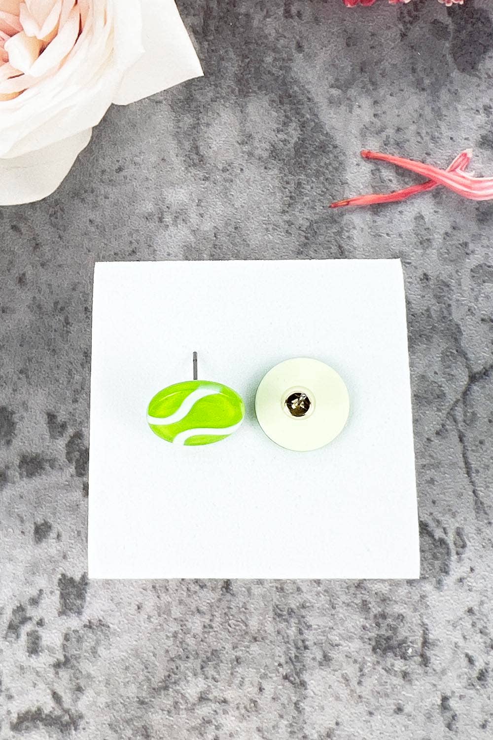 Basketball Acrylic Stud Earrings