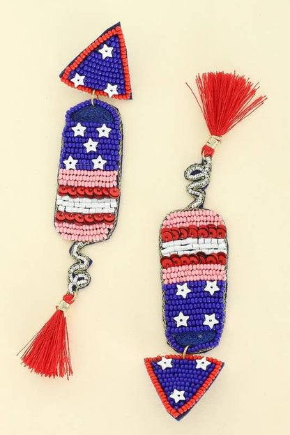 Patriotic Fireworks Earrings