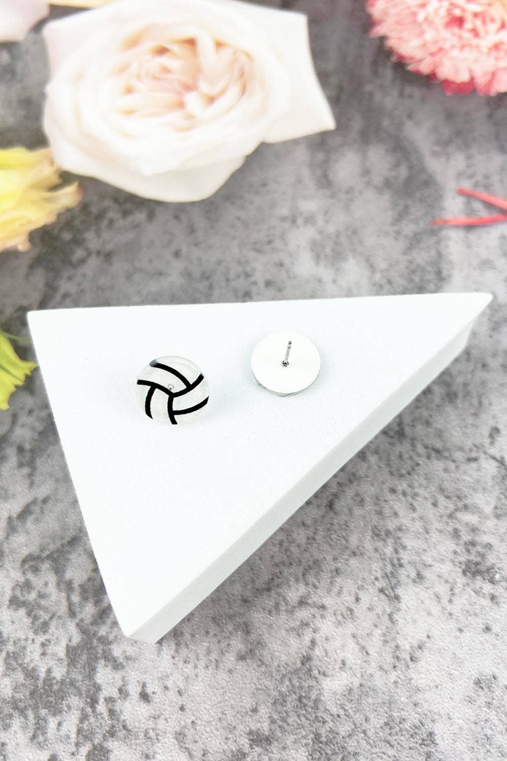 Basketball Acrylic Stud Earrings