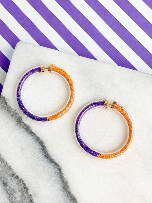 Jelly Tube Hoop Earrings