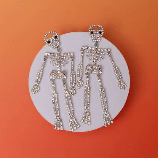 Crystal Skeleton Earrings